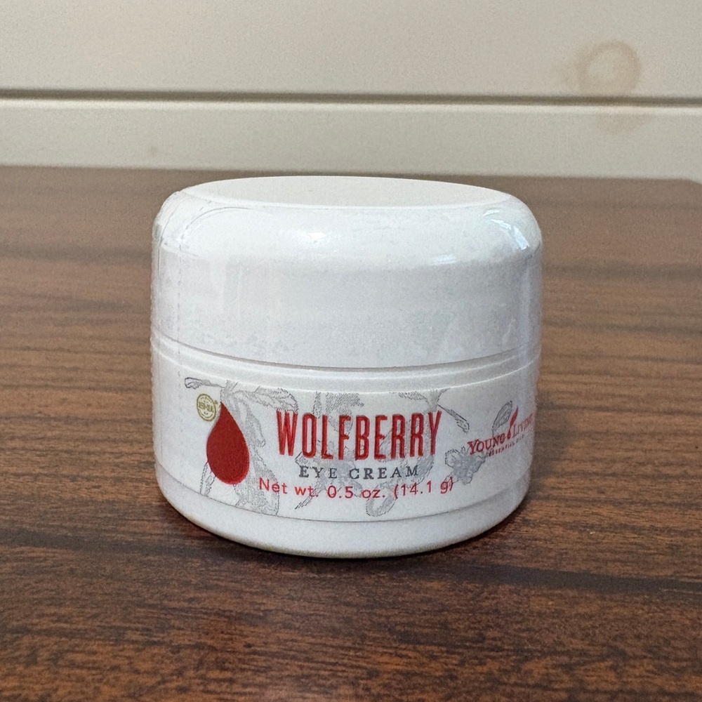 Young Living Wolfberry Eye Cream — White with Red Accent